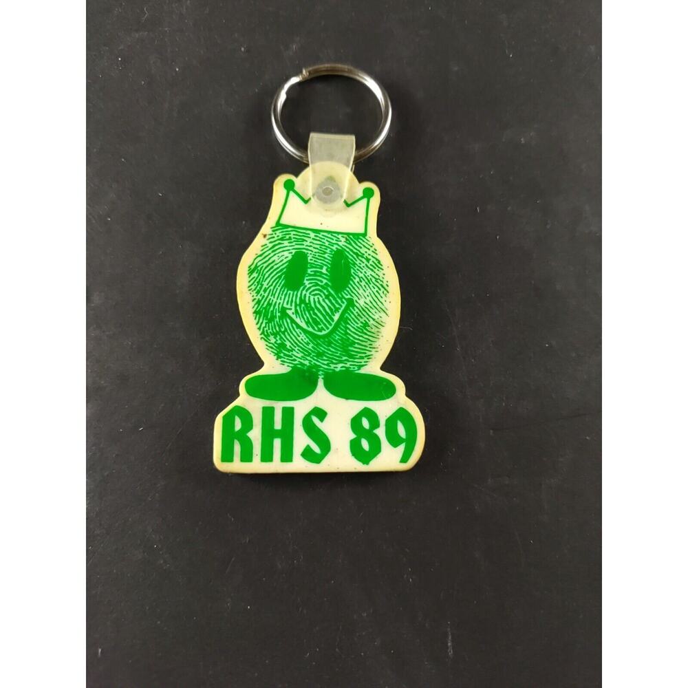 R H S 1989 King Of Finger Prints ? Keychain Vintage Rubber Flaw